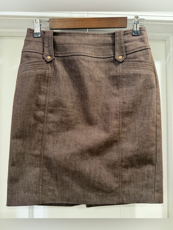 Worthington Dresses & Skirts - Worthington Brown Pencil Skirt with Belt Loop Detail Size 4 Petite